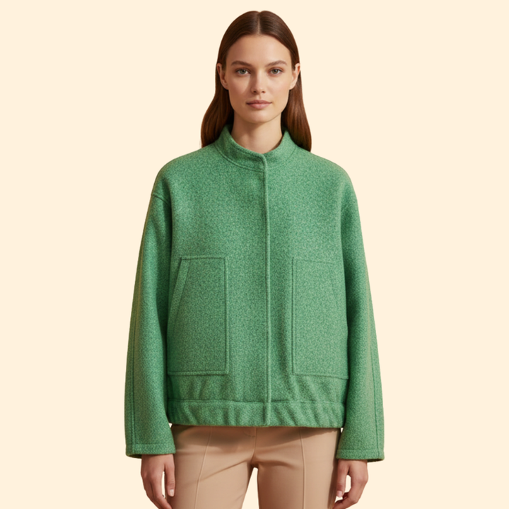 Women’s Wool Blend Bomber Jacket