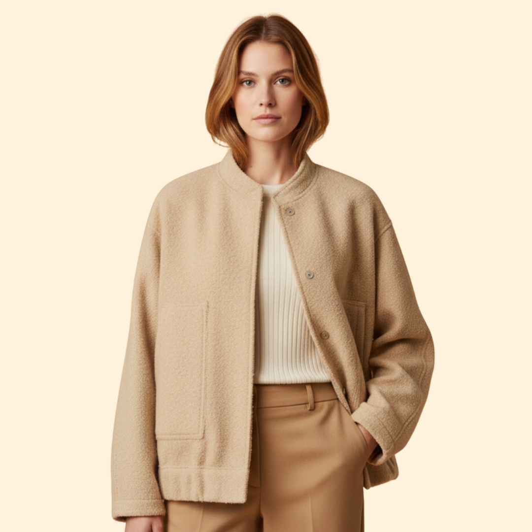 Women’s Wool Blend Bomber Jacket