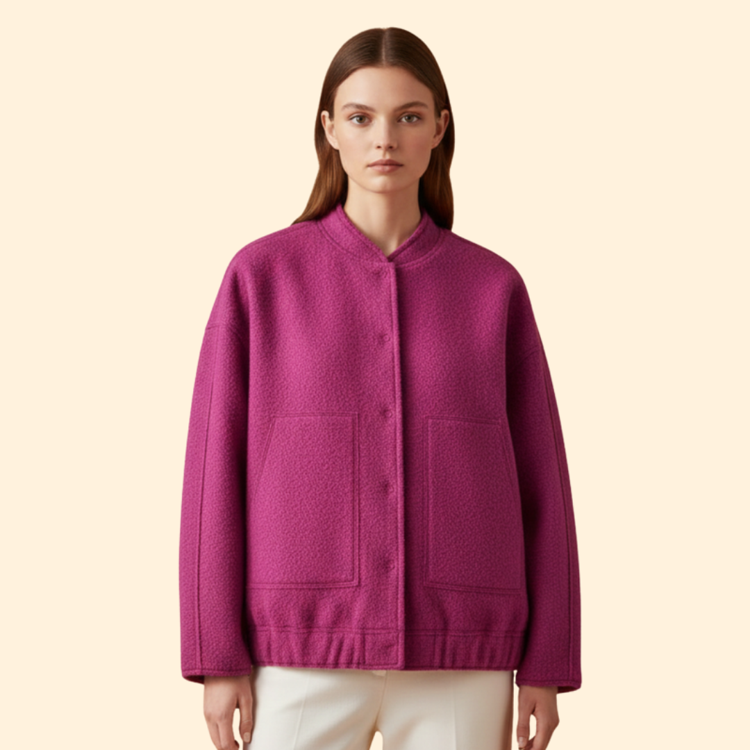 Women’s Wool Blend Bomber Jacket