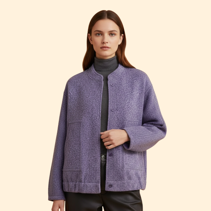 Women’s Wool Blend Bomber Jacket