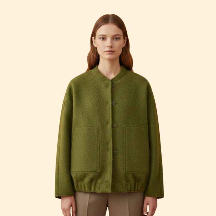 Women’s Wool Blend Bomber Jacket