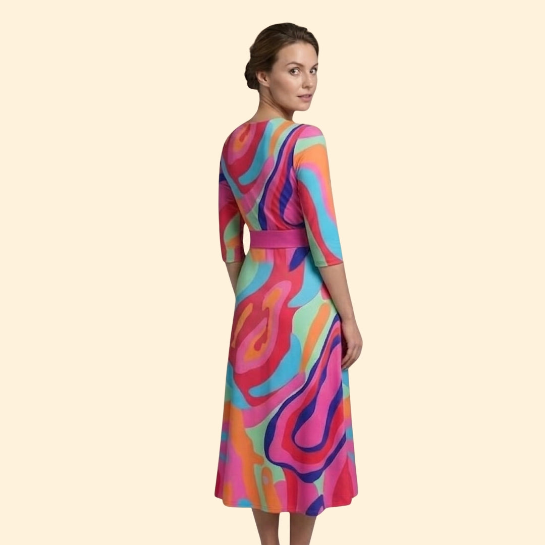 Women's Wrap Midi Dress