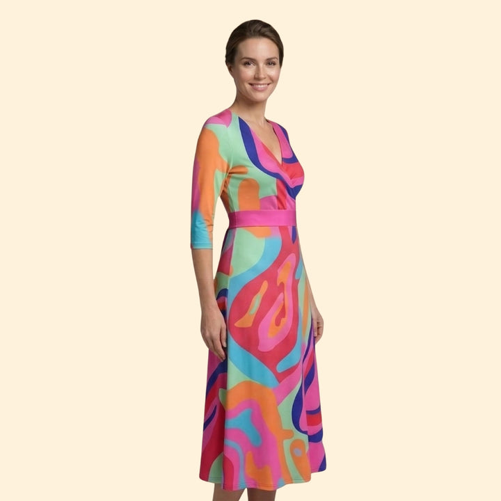 Women's Wrap Midi Dress