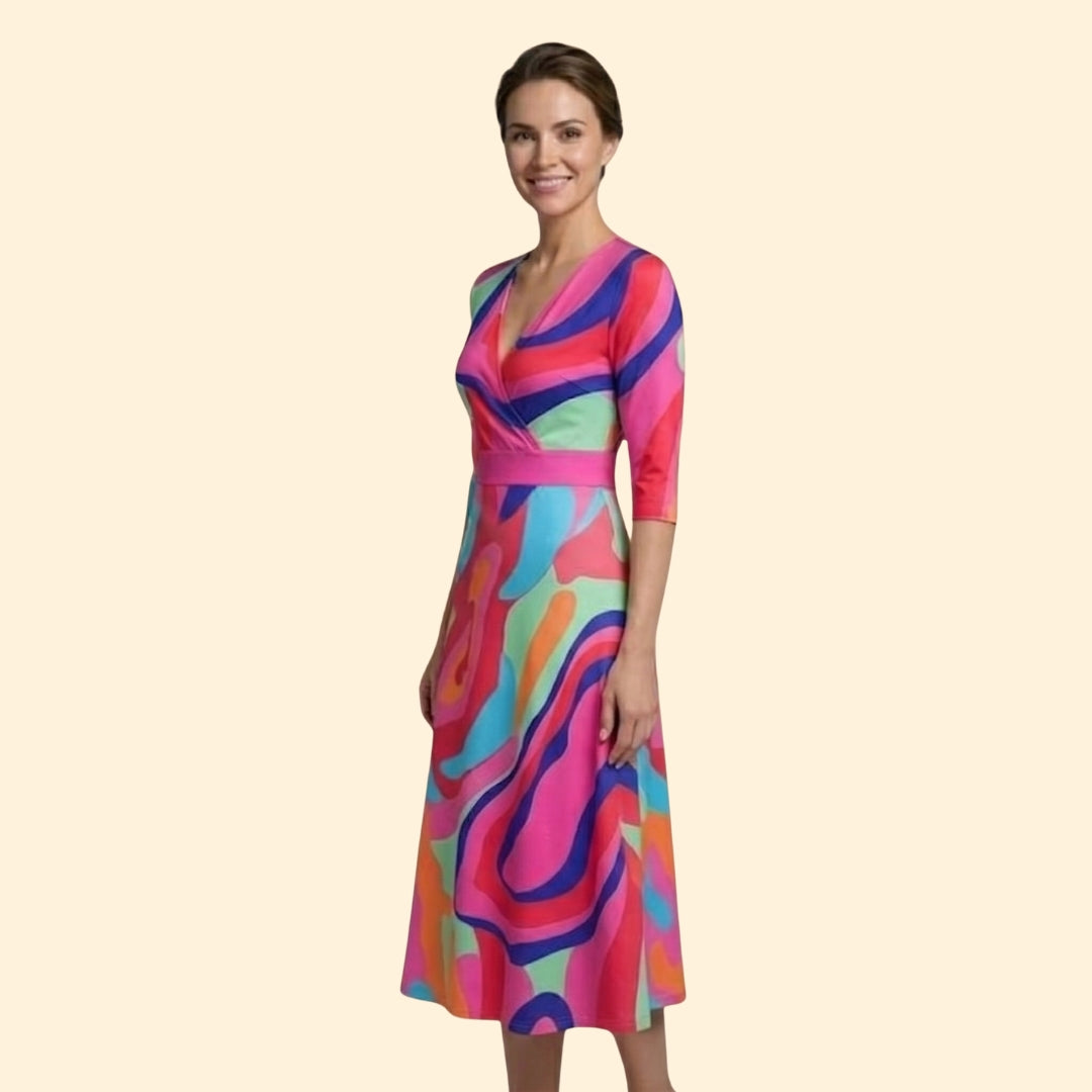 Women's Wrap Midi Dress