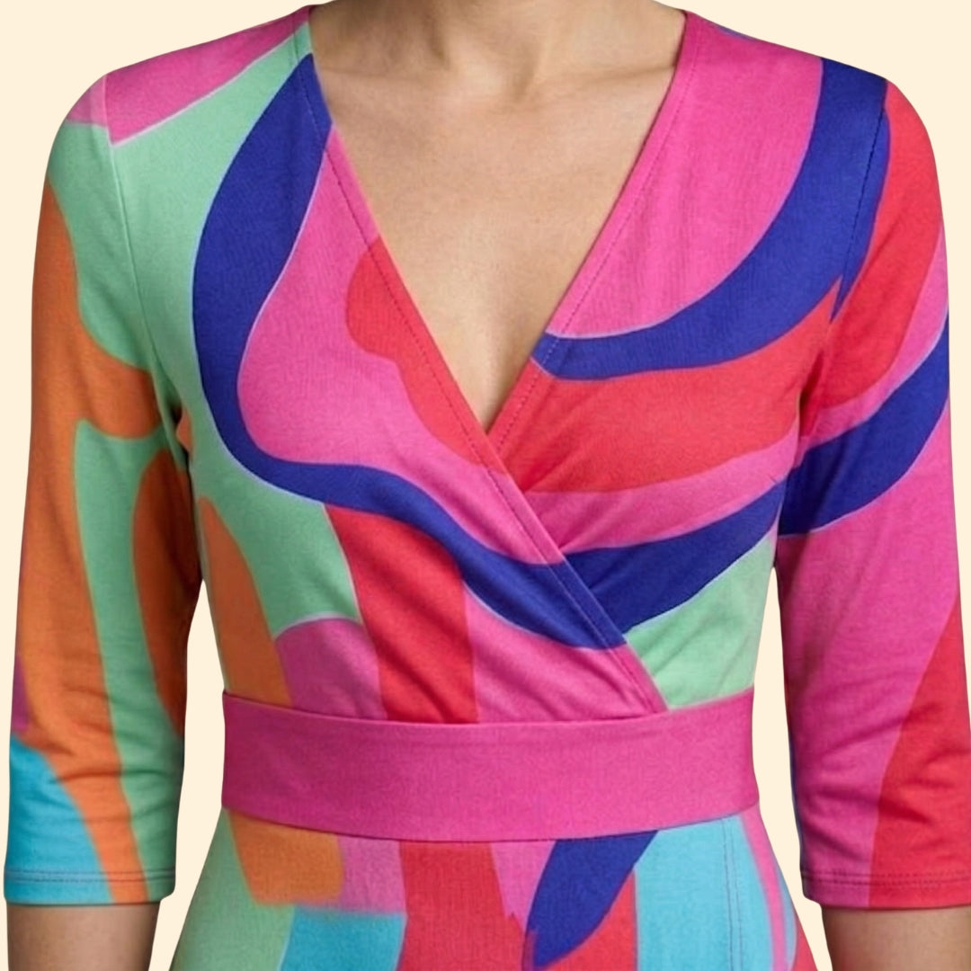 Women's Wrap Midi Dress