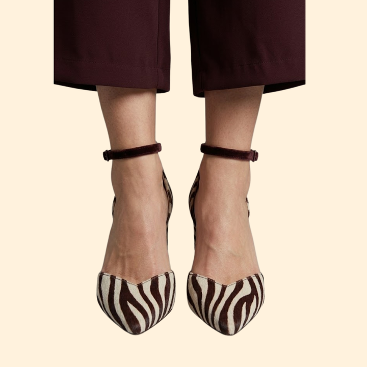 Women's Zebra Sandals with Strap