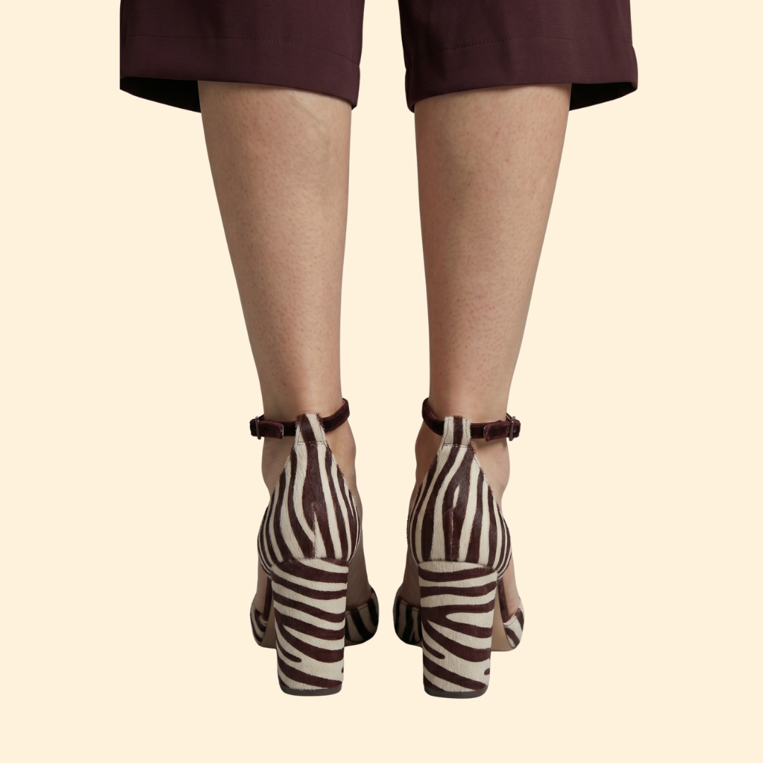 Women's Zebra Sandals with Strap