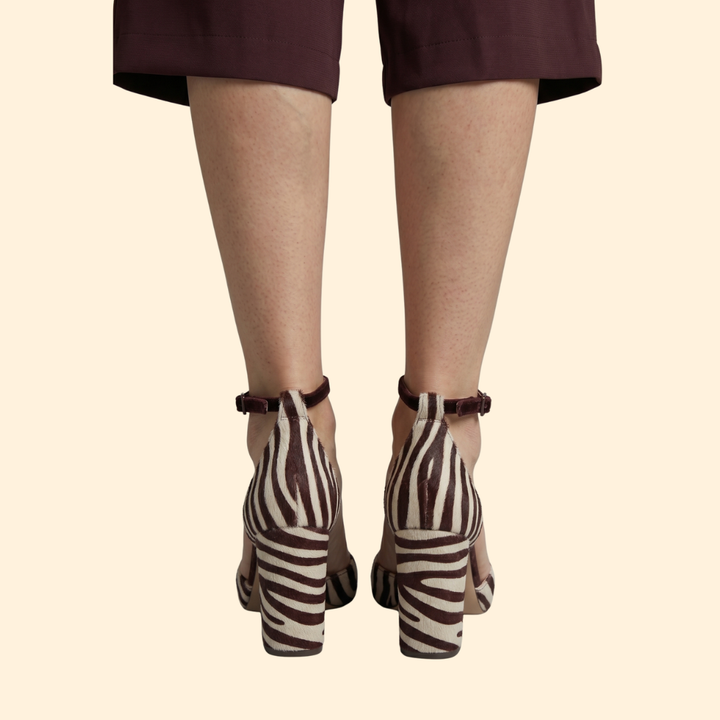 Women's Zebra Sandals with Strap