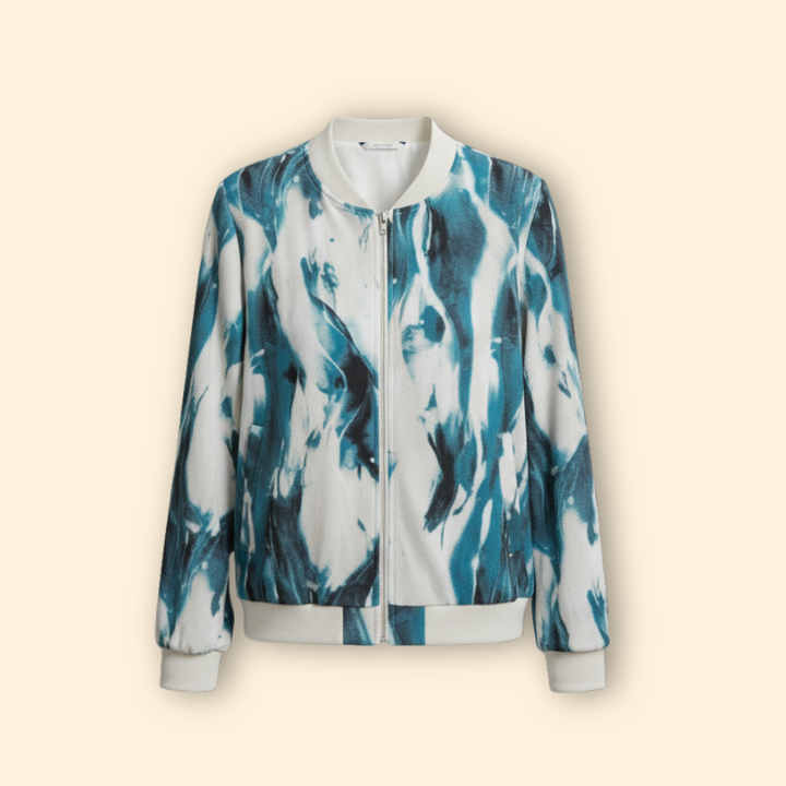 Women’s Abstract Print Bomber Jacket