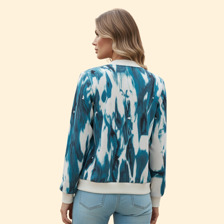 Women’s Abstract Print Bomber Jacket