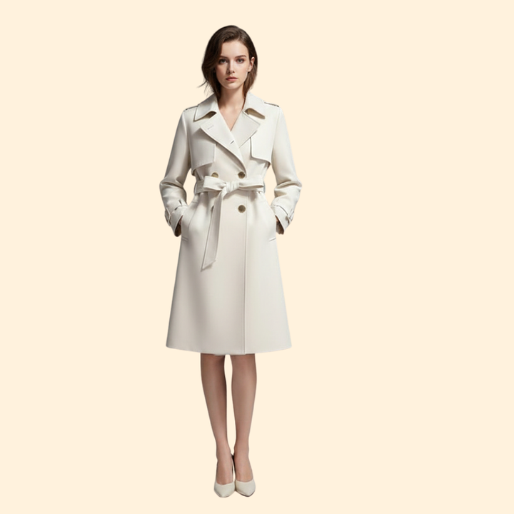 Women's Belt Trench Coat Modern Flow