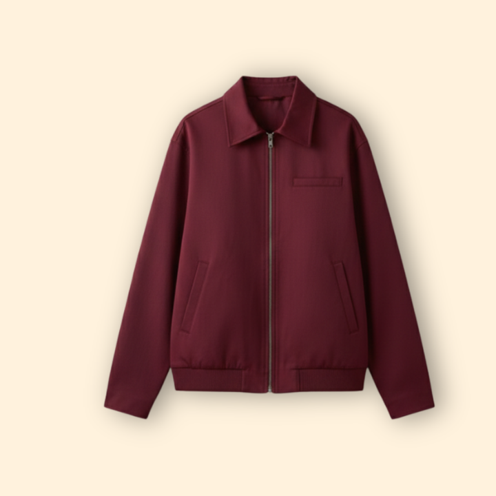 Women’s Burgundy Bomber Jacket