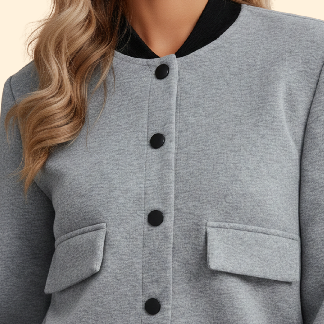 Women’s Casual Block Bomber Jacket