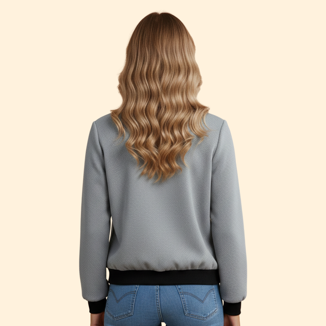 Women’s Casual Block Bomber Jacket