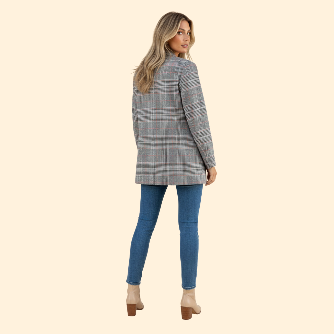 Women's Checkered Blazer
