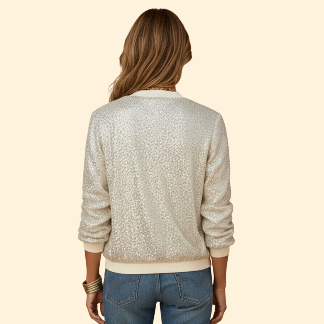 Women’s Chic Sequined Bomber Jacket