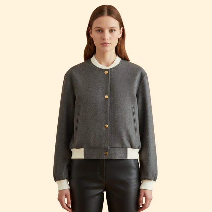 Women’s Contrast Trim Bomber Jacket