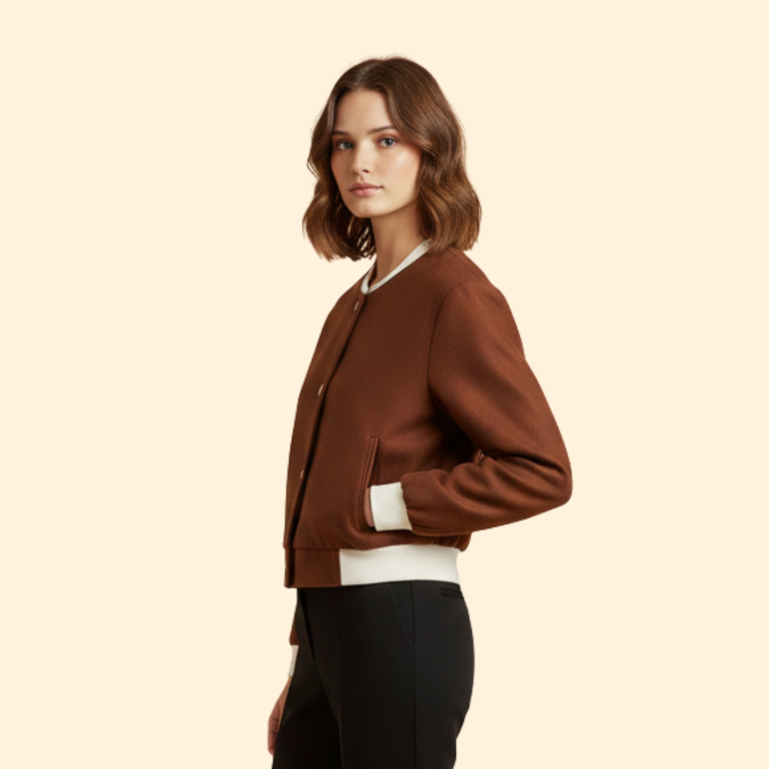 Women’s Contrast Trim Bomber Jacket