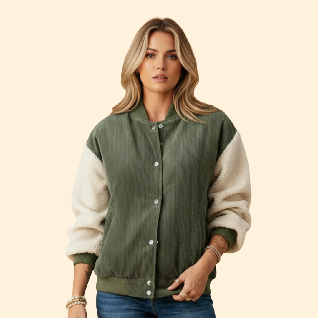 Women’s Corduroy Sherpa Bomber Jacket