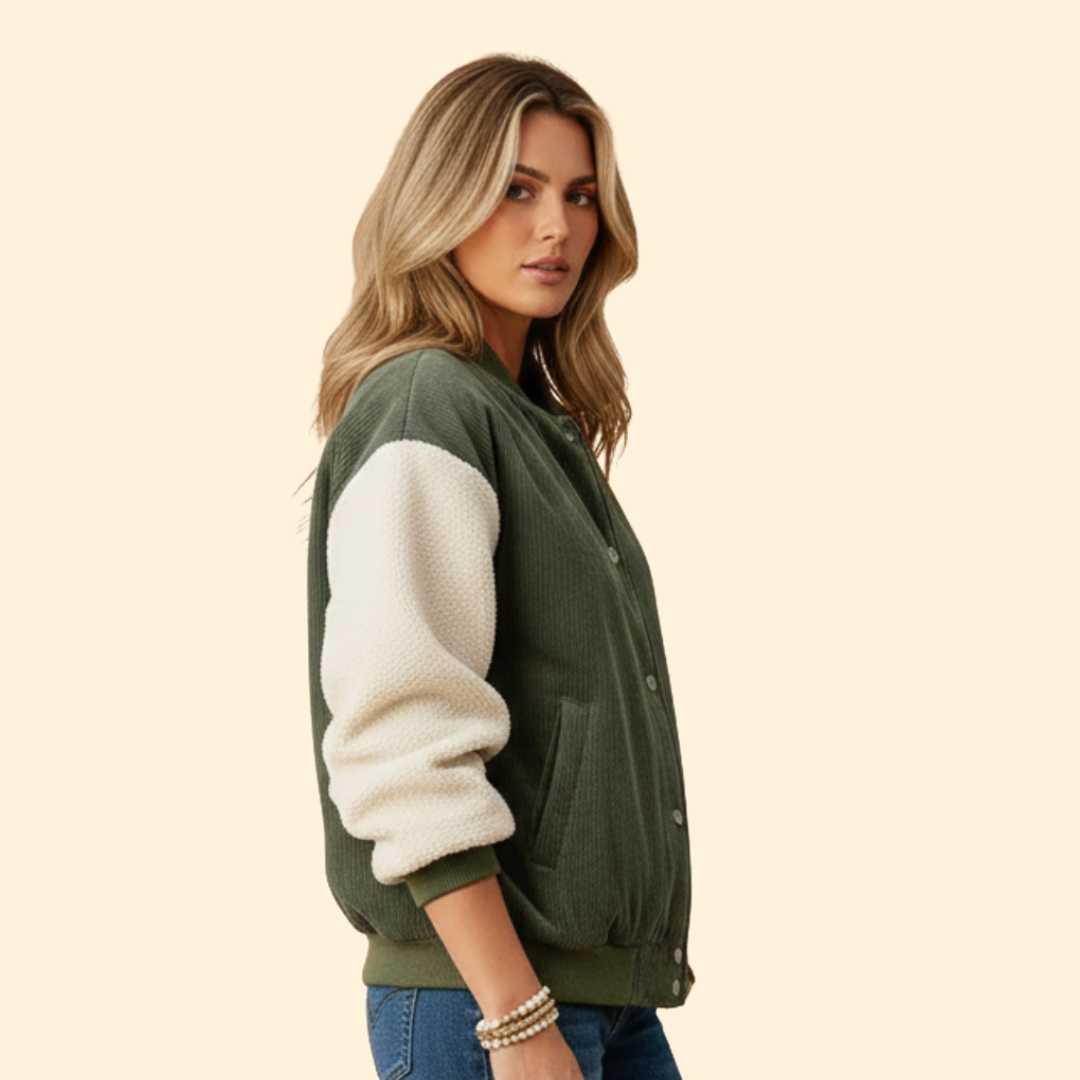 Women’s Corduroy Sherpa Bomber Jacket