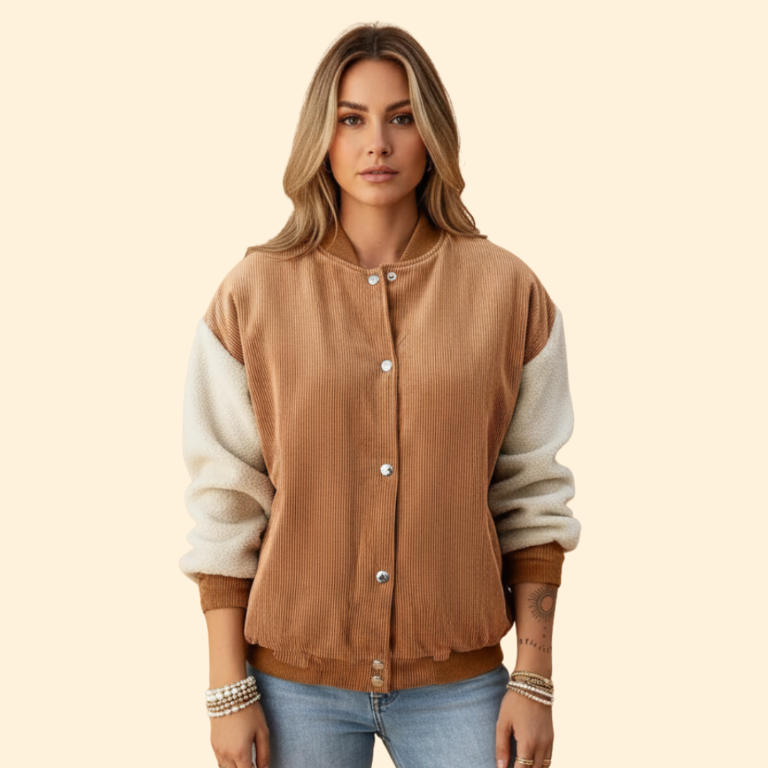 Women’s Corduroy Sherpa Bomber Jacket