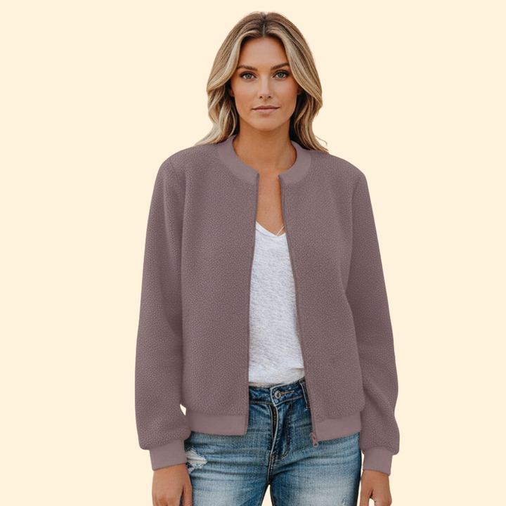 Women’s Cozy Fleece Bomber Jacket