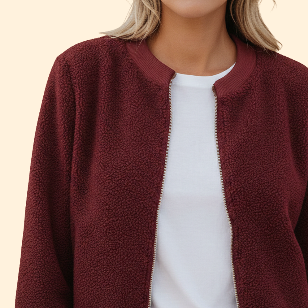 Women’s Cozy Fleece Bomber Jacket
