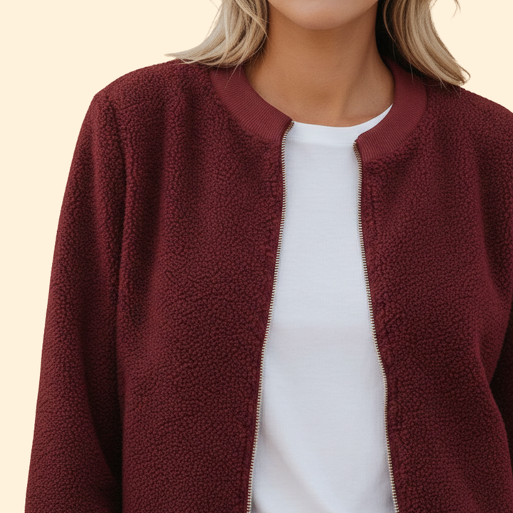 Women’s Cozy Fleece Bomber Jacket