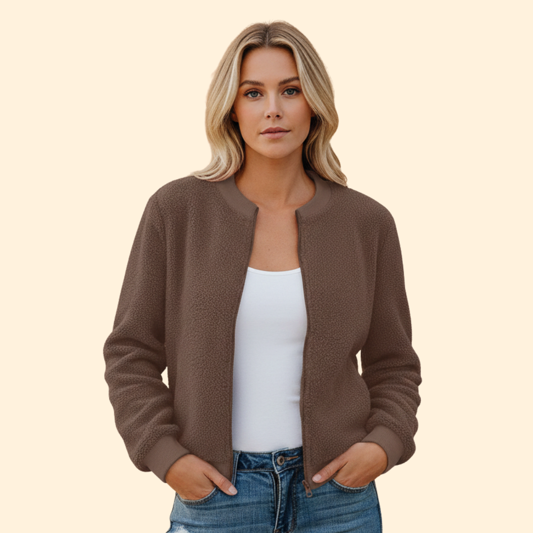 Women’s Cozy Fleece Bomber Jacket
