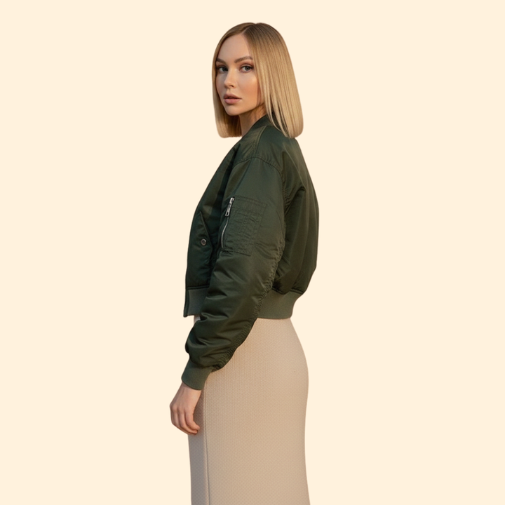 Women’s Cropped Bomber Jacket