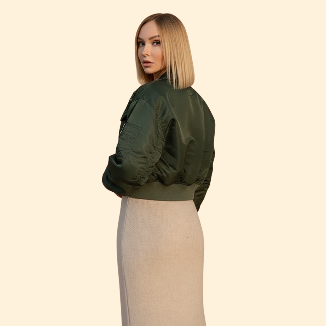 Women’s Cropped Bomber Jacket