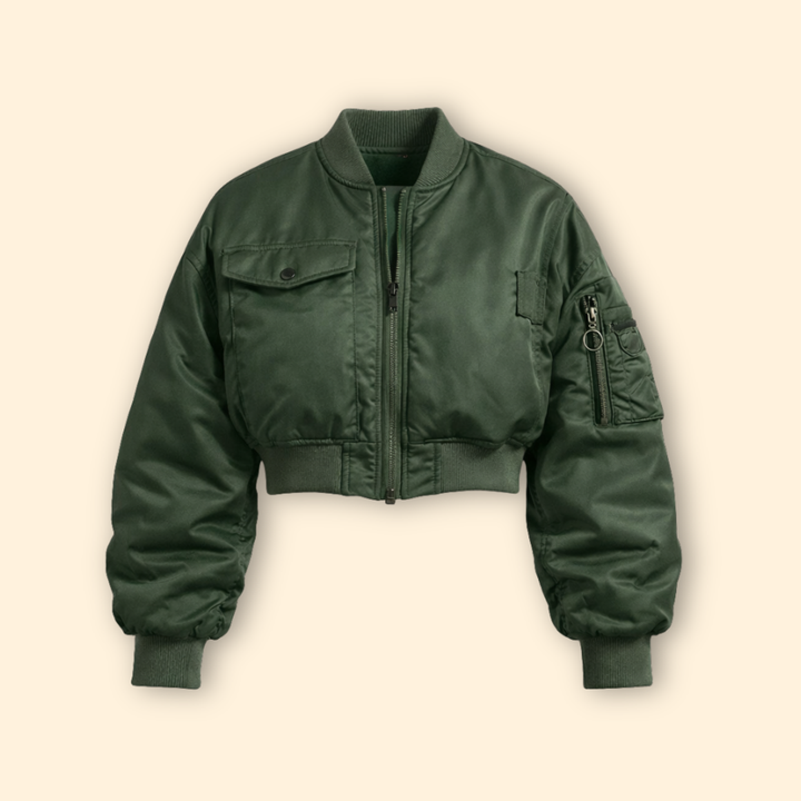 Women’s Cropped Bomber Jacket