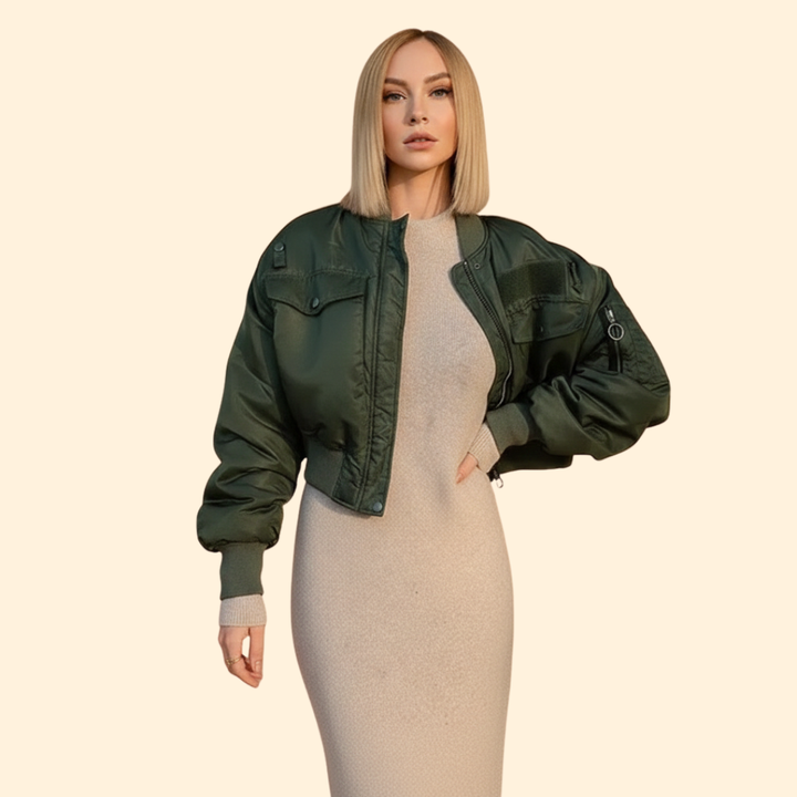 Women’s Cropped Bomber Jacket