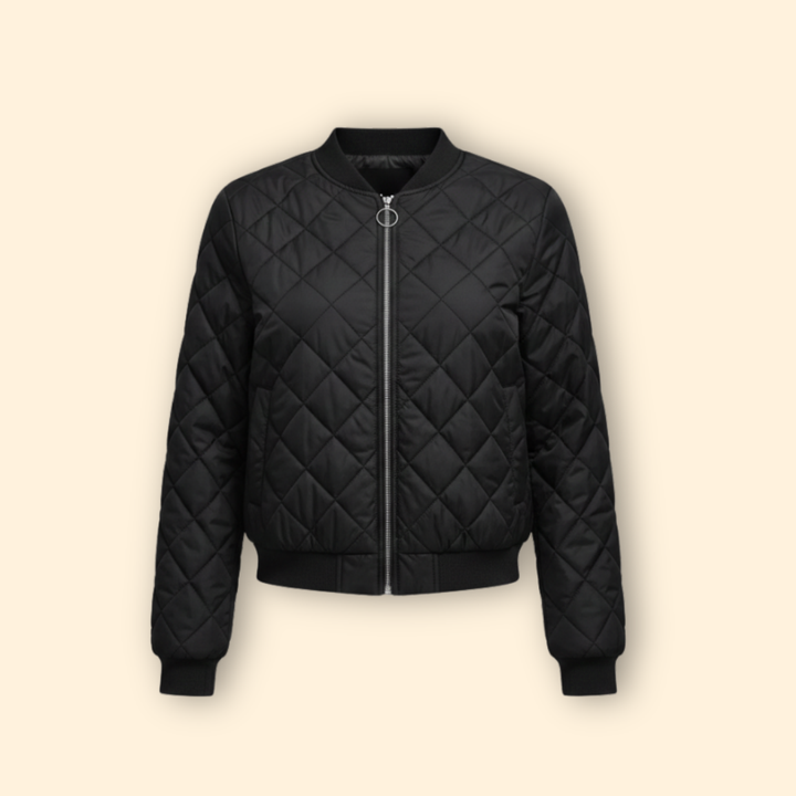Women's Diamond Quilted Bomber Jacket