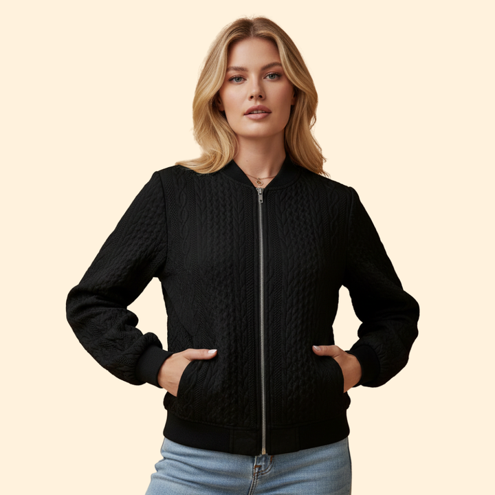 Women’s Embossed Bomber Jacket