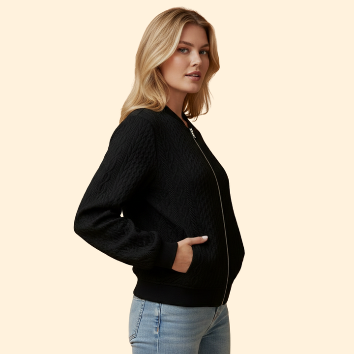 Women’s Embossed Bomber Jacket