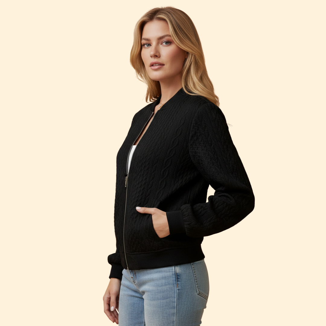 Women’s Embossed Bomber Jacket
