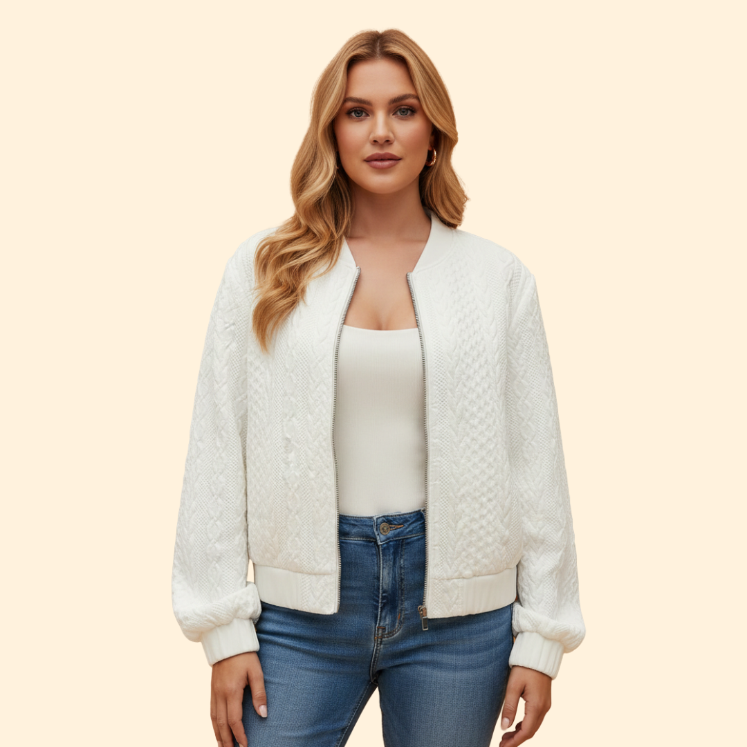 Women’s Embossed Bomber Jacket