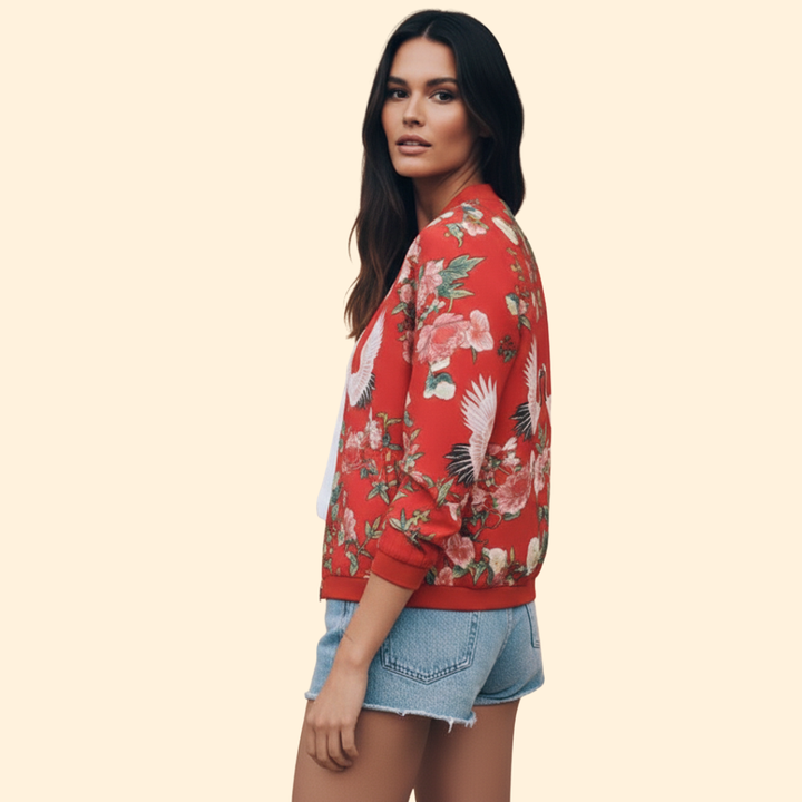 Women’s Floral Bomber Jacket