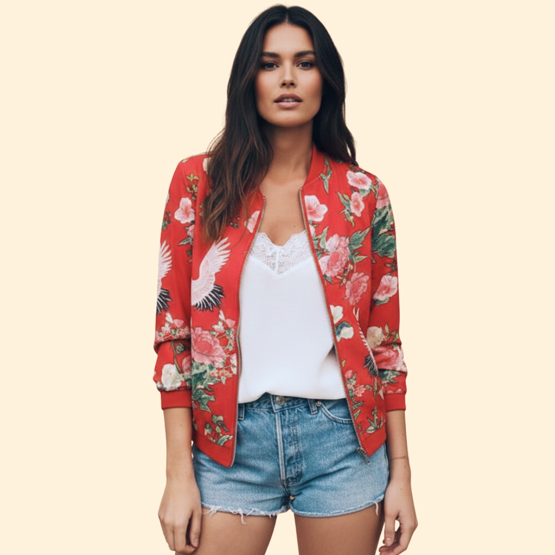 Women’s Floral Bomber Jacket