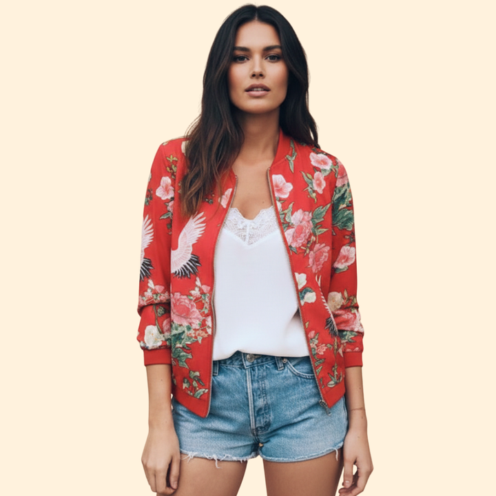 Women’s Floral Bomber Jacket