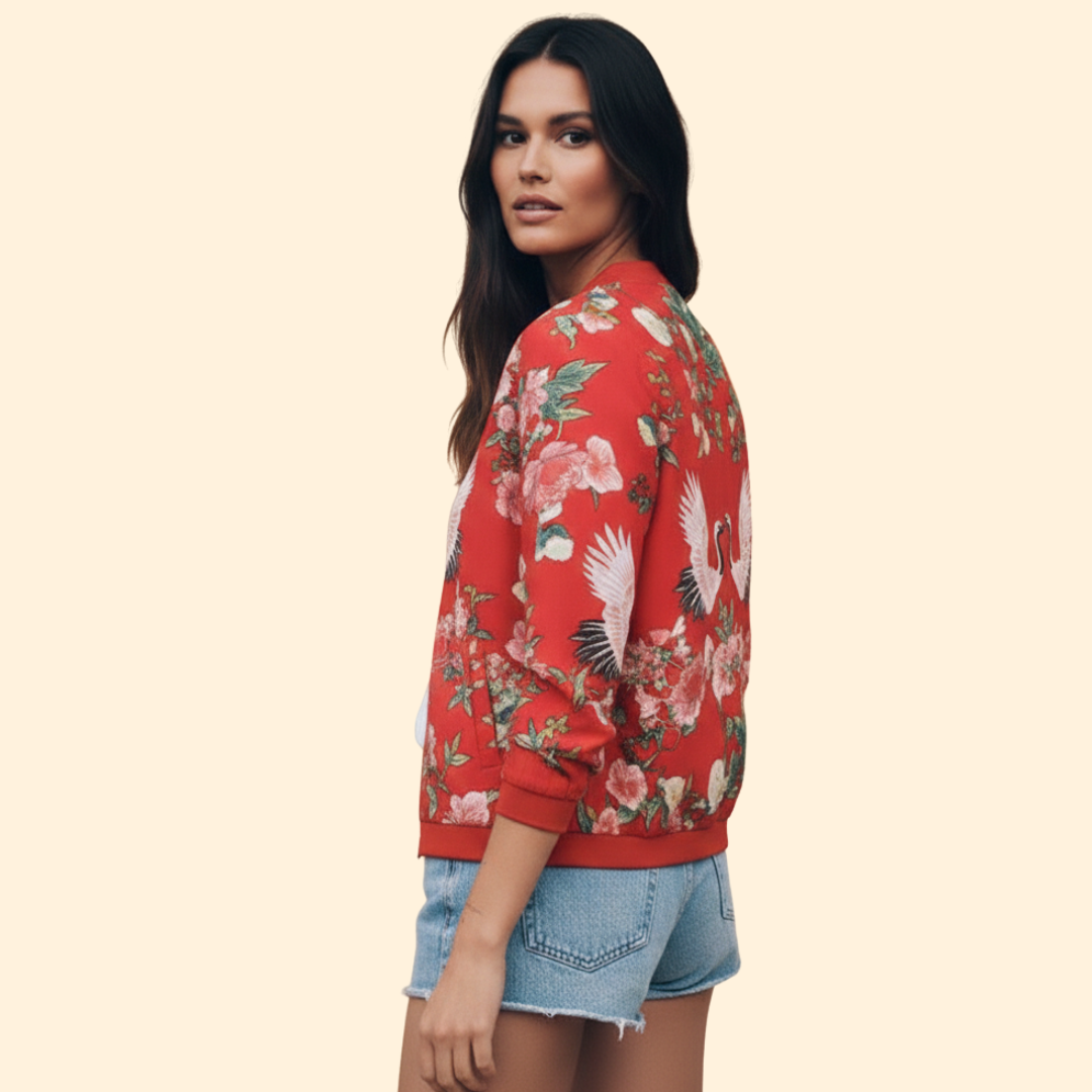 Women’s Floral Bomber Jacket