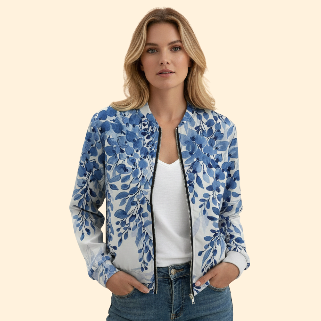 Women’s Floral Printed Bomber Jacket