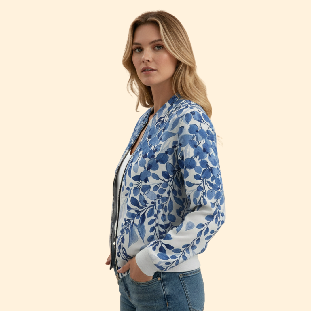 Women’s Floral Printed Bomber Jacket