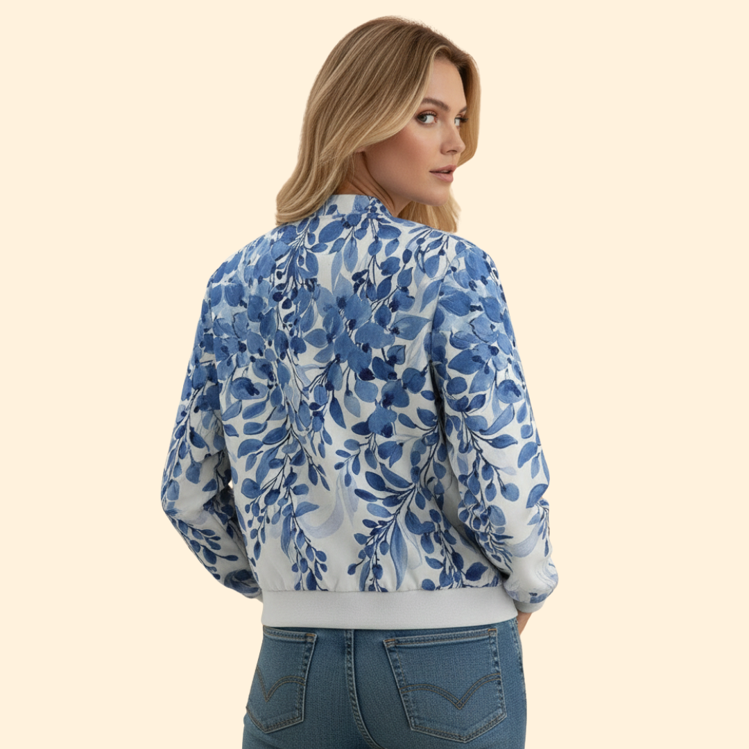 Women’s Floral Printed Bomber Jacket