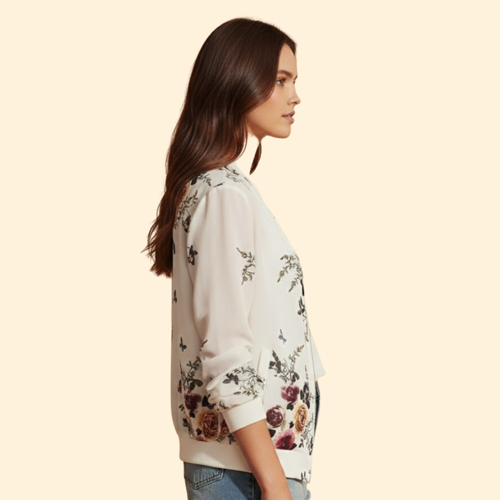 Women’s Floral Sport Bomber Jacket