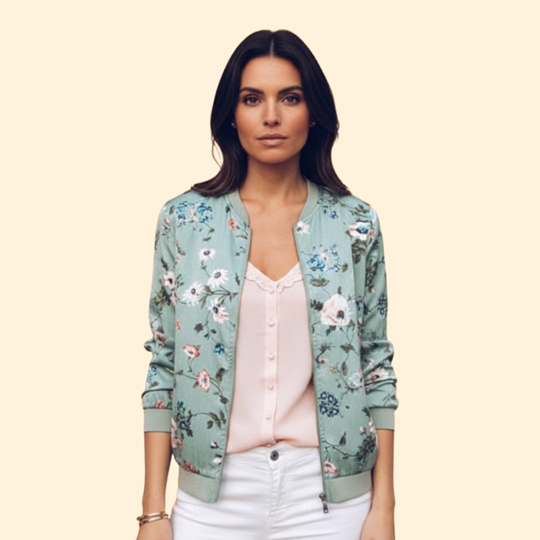 Women’s Floral Sport Bomber Jacket
