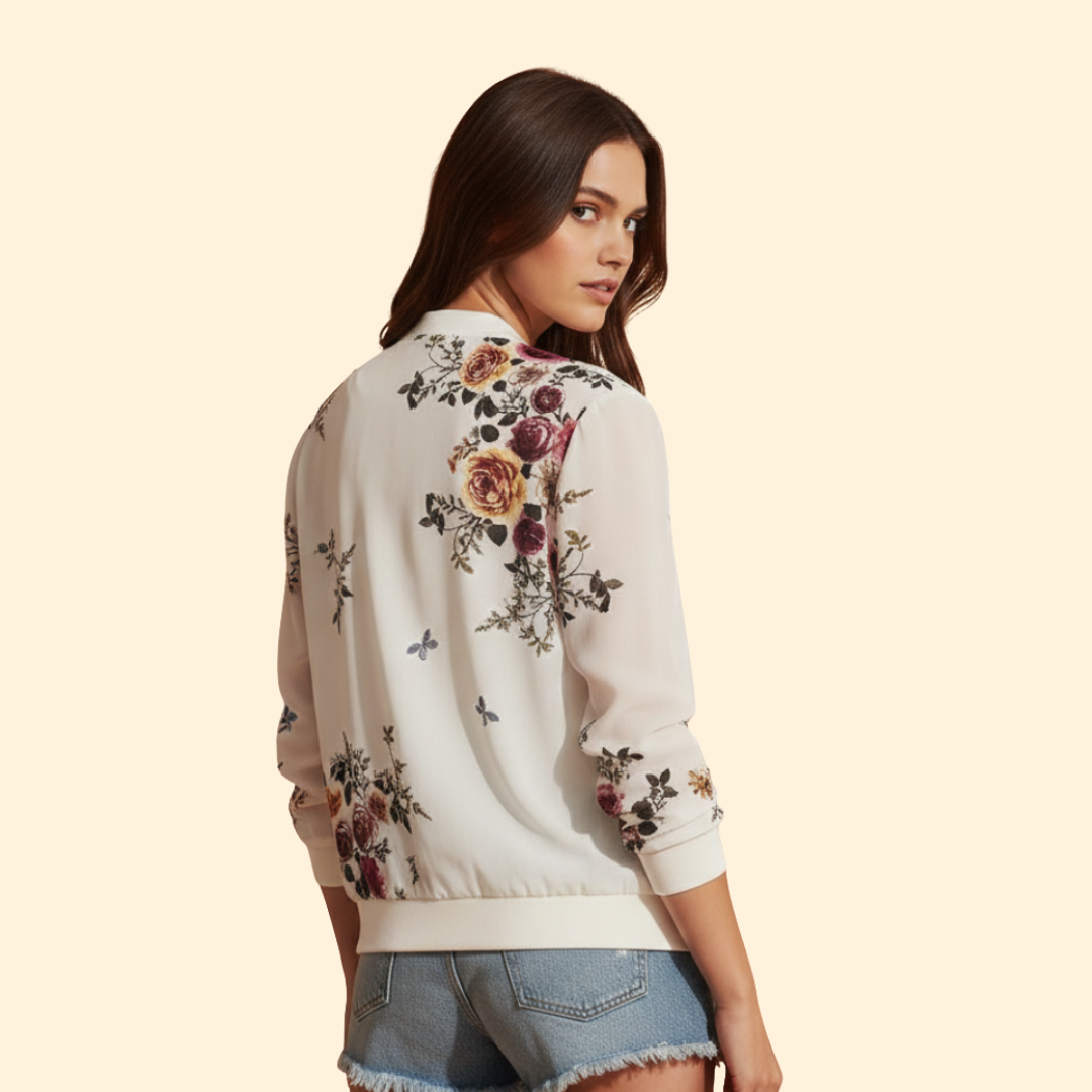 Women’s Floral Sport Bomber Jacket