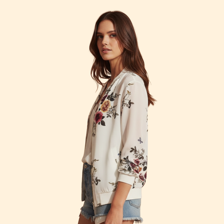 Women’s Floral Sport Bomber Jacket