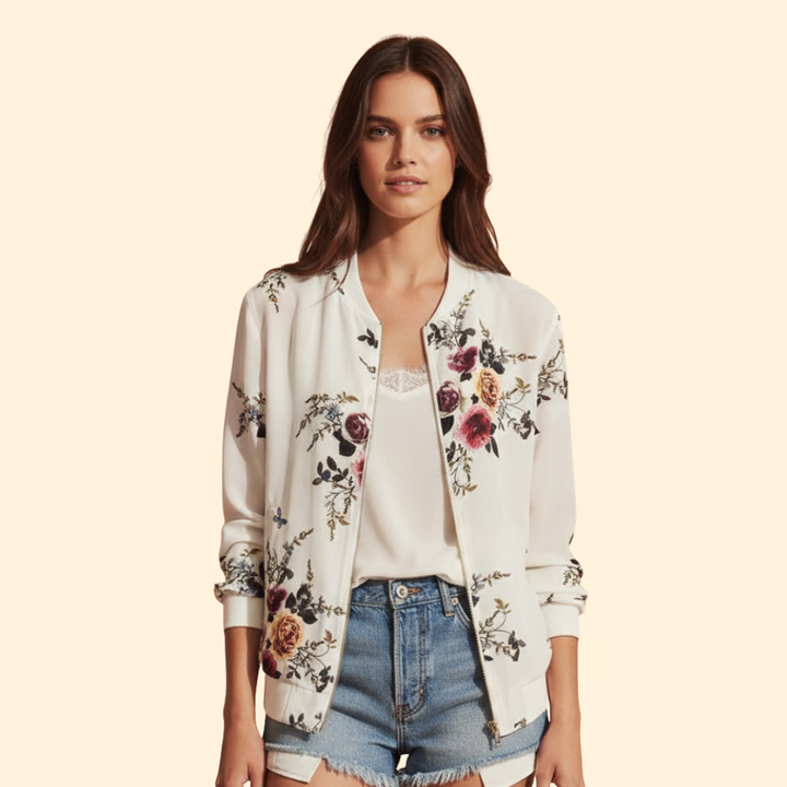 Women’s Floral Sport Bomber Jacket